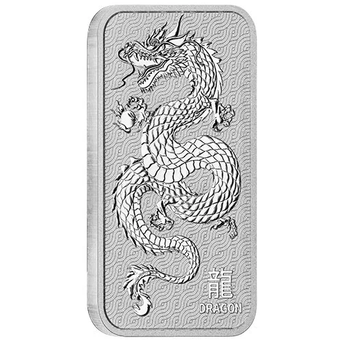 1 ounce silver bar Perth Mint Lunar Dragon
