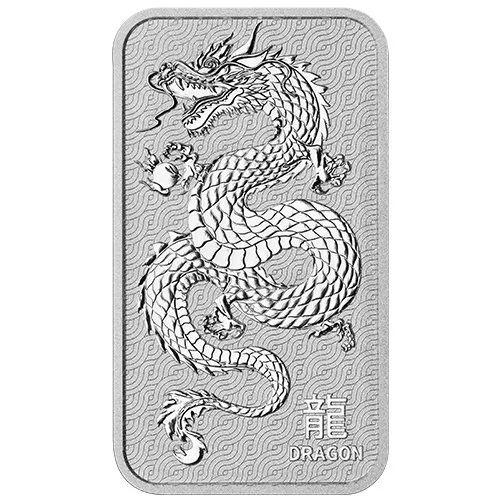 1 ounce silver bar Perth Mint Lunar Dragon