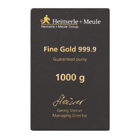 Heimerle + Meule Investiční zlatý slitek 1000g