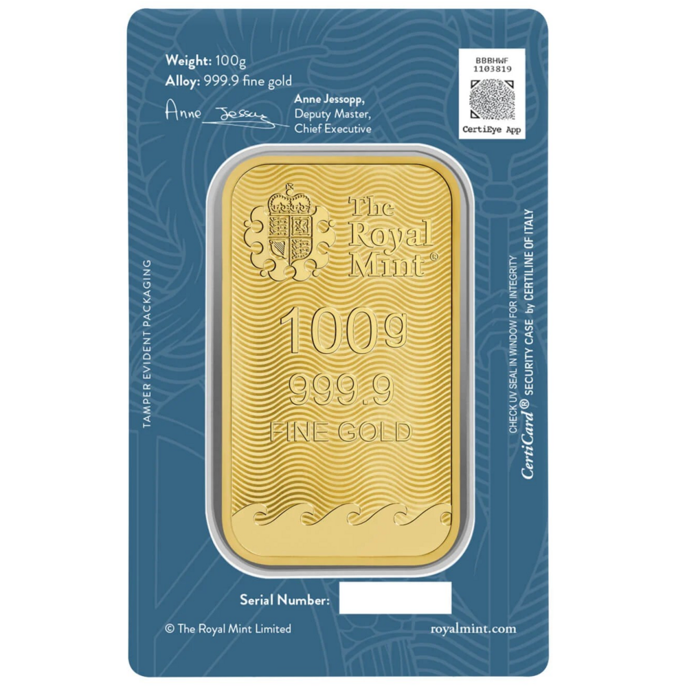 Britannia Investiční zlatý slitek 100g