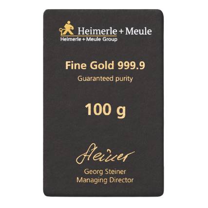 Heimerle + Meule Investiční zlatý slitek litý 100g, litý