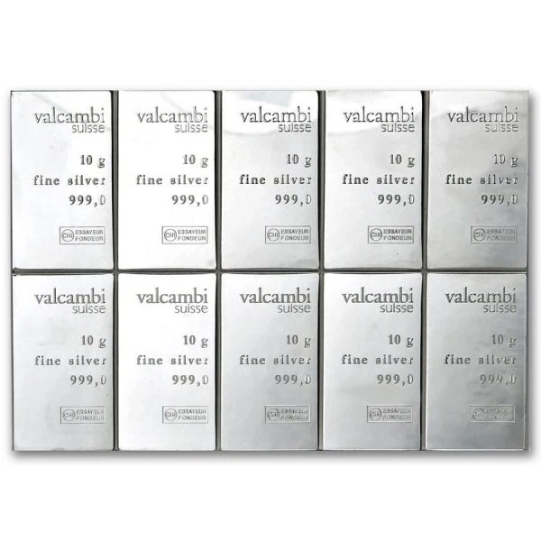 Valcambi 10 x 10 g Silber CombiBar™