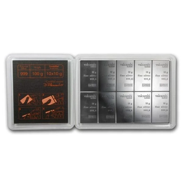 Valcambi 10 x 10 g Silber CombiBar™