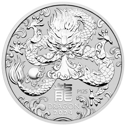 Stříbrná mince Rok Draka 1 Oz 2024 - LUNÁRNÍ SÉRIE III.