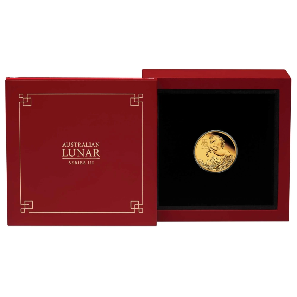Gold Proof Coin Australian Lunar Series III 2026 Year of the Horse 1/10oz