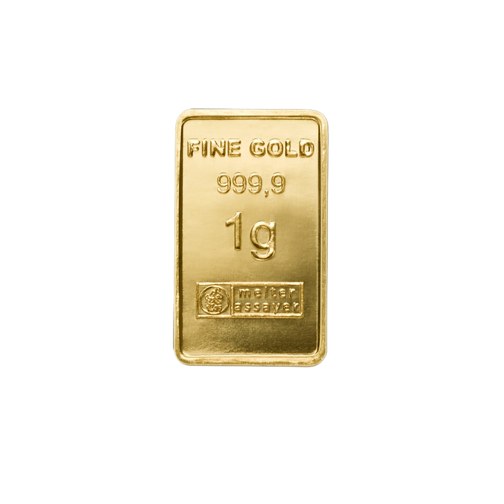 Heimerle + Meule Investment-Goldbarren 1 g – Secain®-Karte