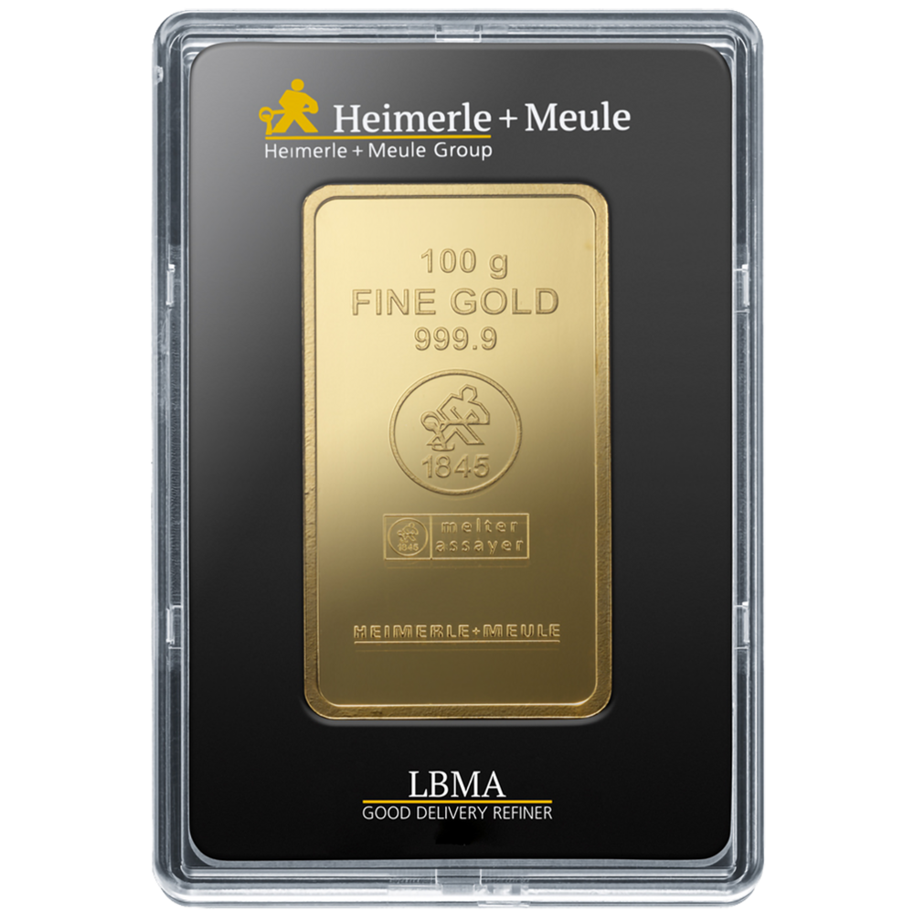Heimerle + Meule Investiční zlatý slitek 100g
