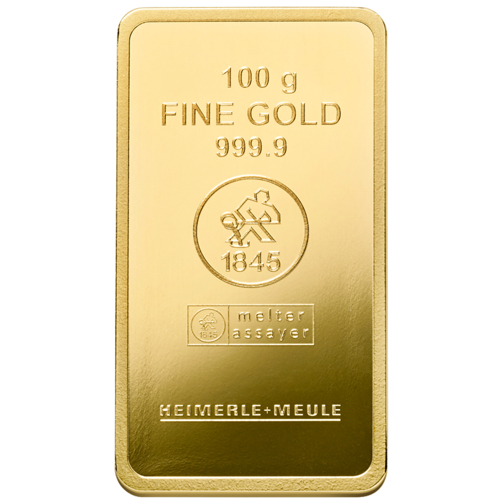 Heimerle + Meule Investiční zlatý slitek 100g