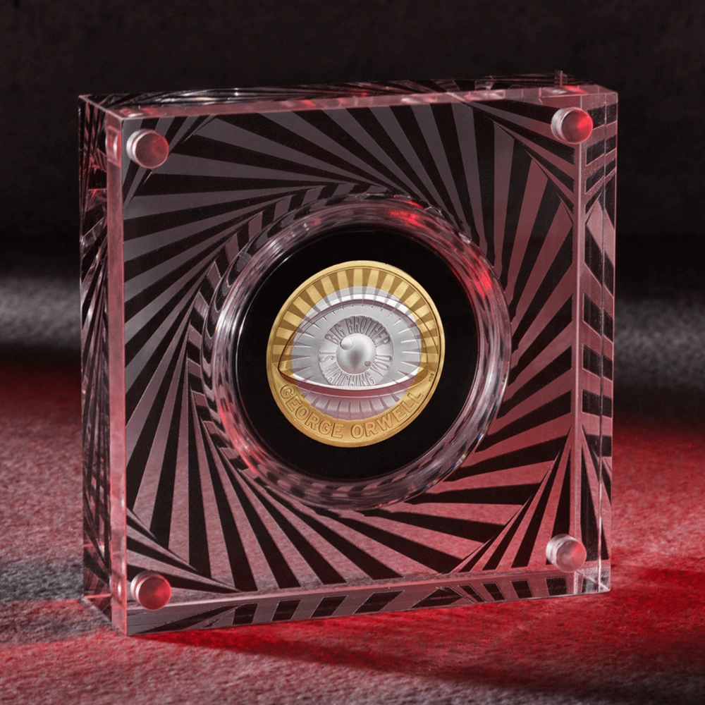 George Orwell 12 g 2025 Proof Silber vergoldete Münze