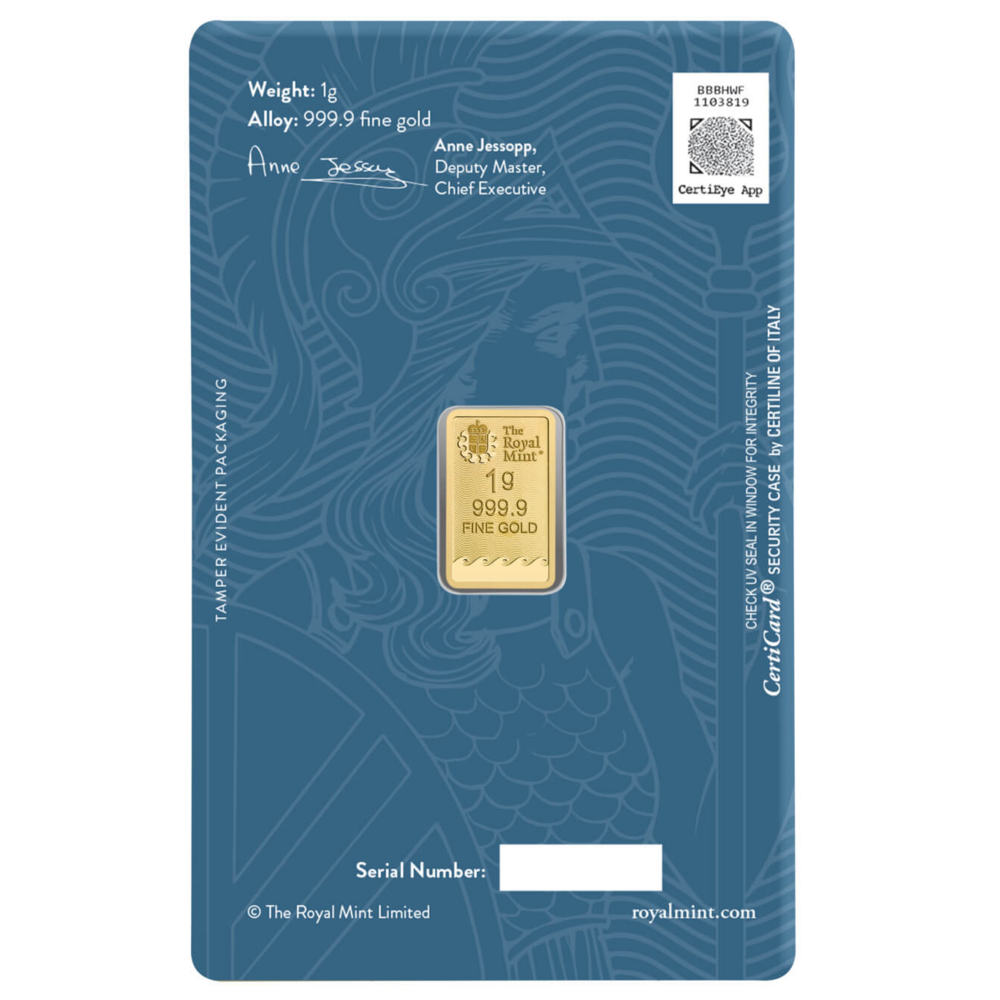 Britannia Investment Goldbarren 1 g