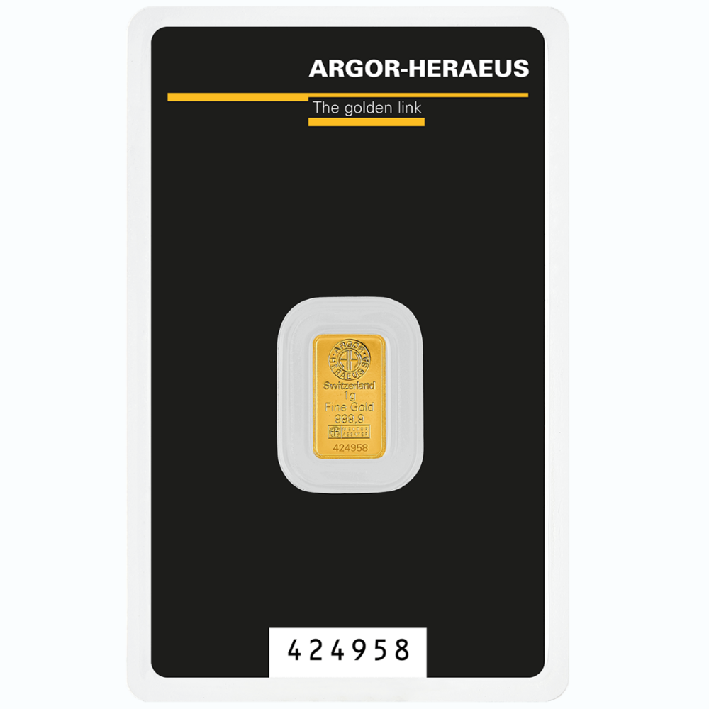 Argor Heraeus Kinebar Investiční zlatý slitek 1g