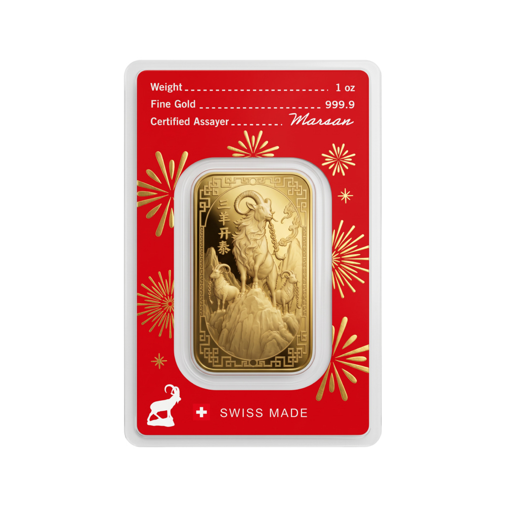 Argor-Heraeus Limited edition Rok kozy 2027 zlatý slitek 1 Oz
