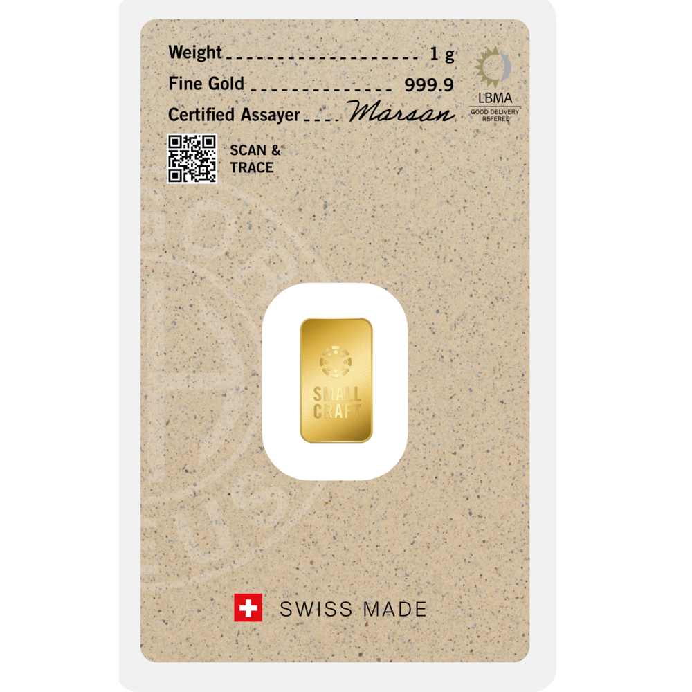 Argor Heraeus Investment Gold Bar 1g - Small Craft