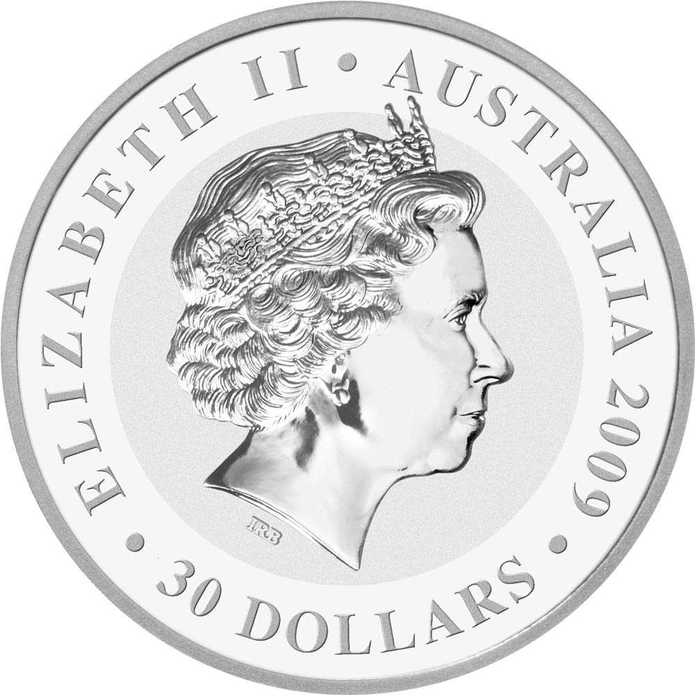 2009 Australische Kookaburra 1-Kilo-Silbermünze