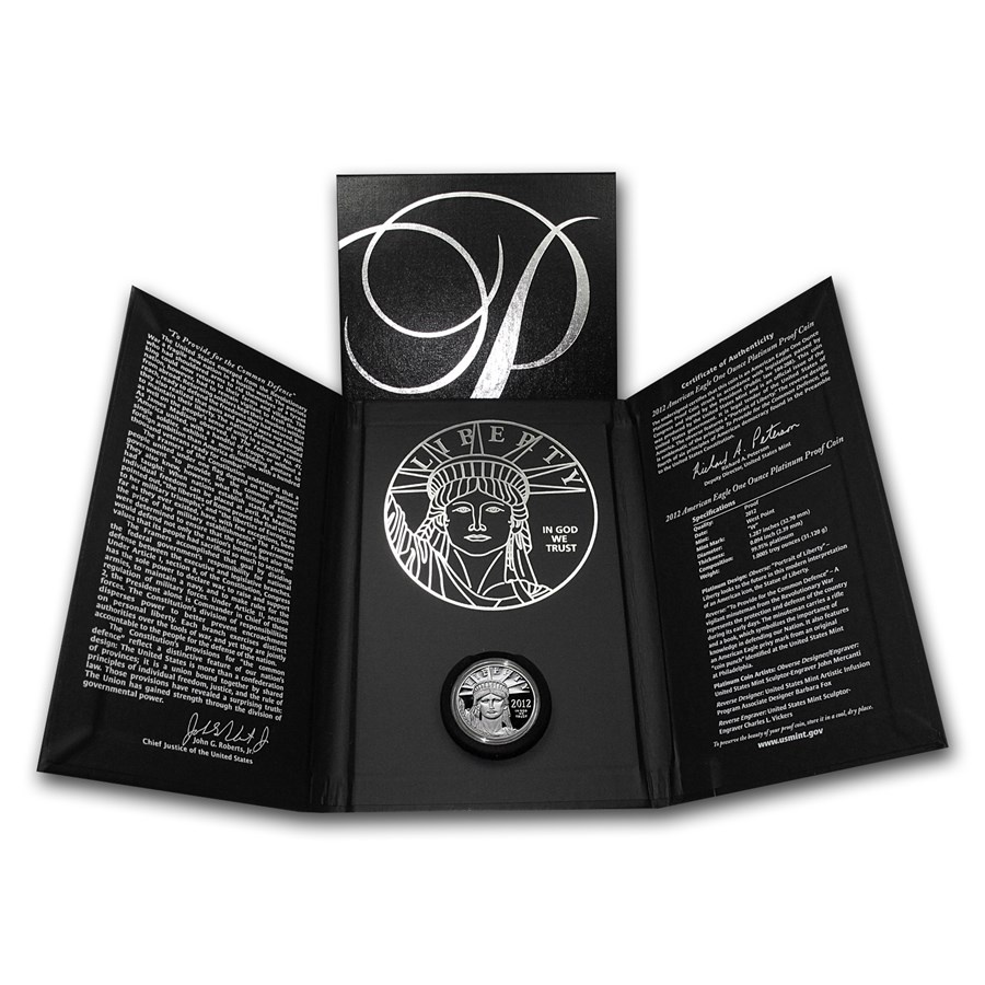 Platinunze 2012 American Eagle, Proof 1OZ 2012