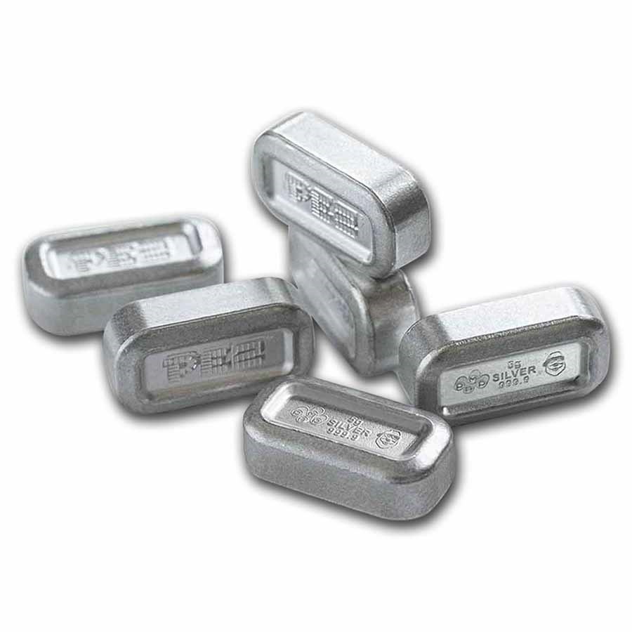 PAMP PEZ® Santa Silver Wafers & Dispenser dárkový set 30g