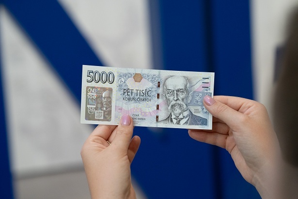 Výroční bankovka ČNB 5000 Kč s přítiskem bez obalu ČNB