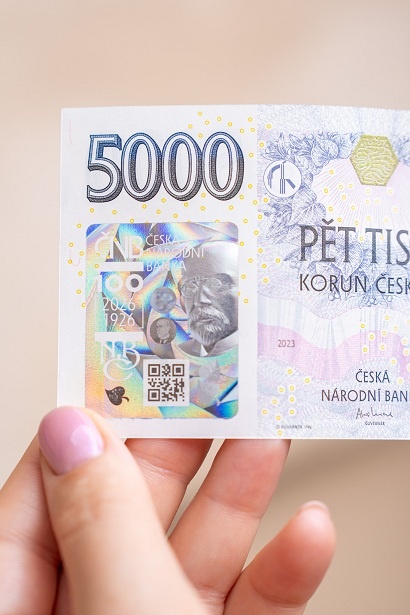 Výroční bankovka ČNB 5000 Kč s přítiskem bez obalu ČNB