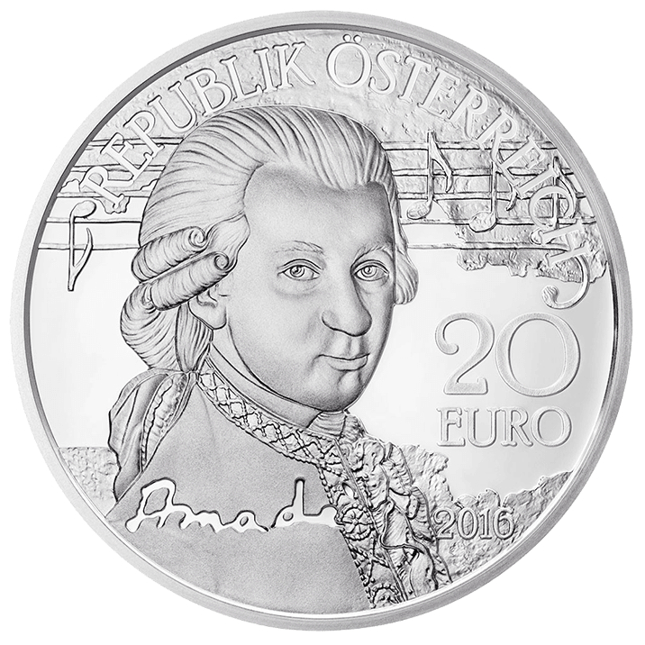 Silver coin AMADEUS: THE GENIUS 20 g 2016