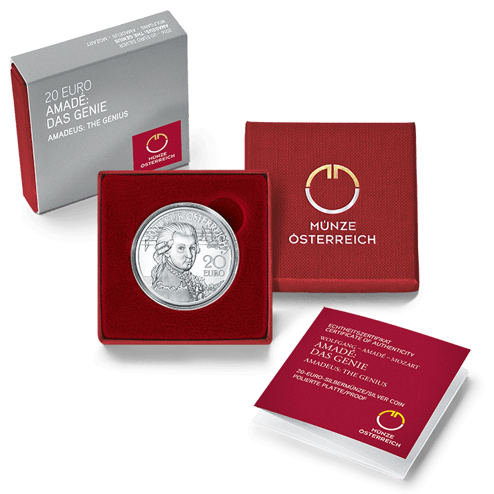 Silver coin AMADEUS: THE GENIUS 20 g 2016