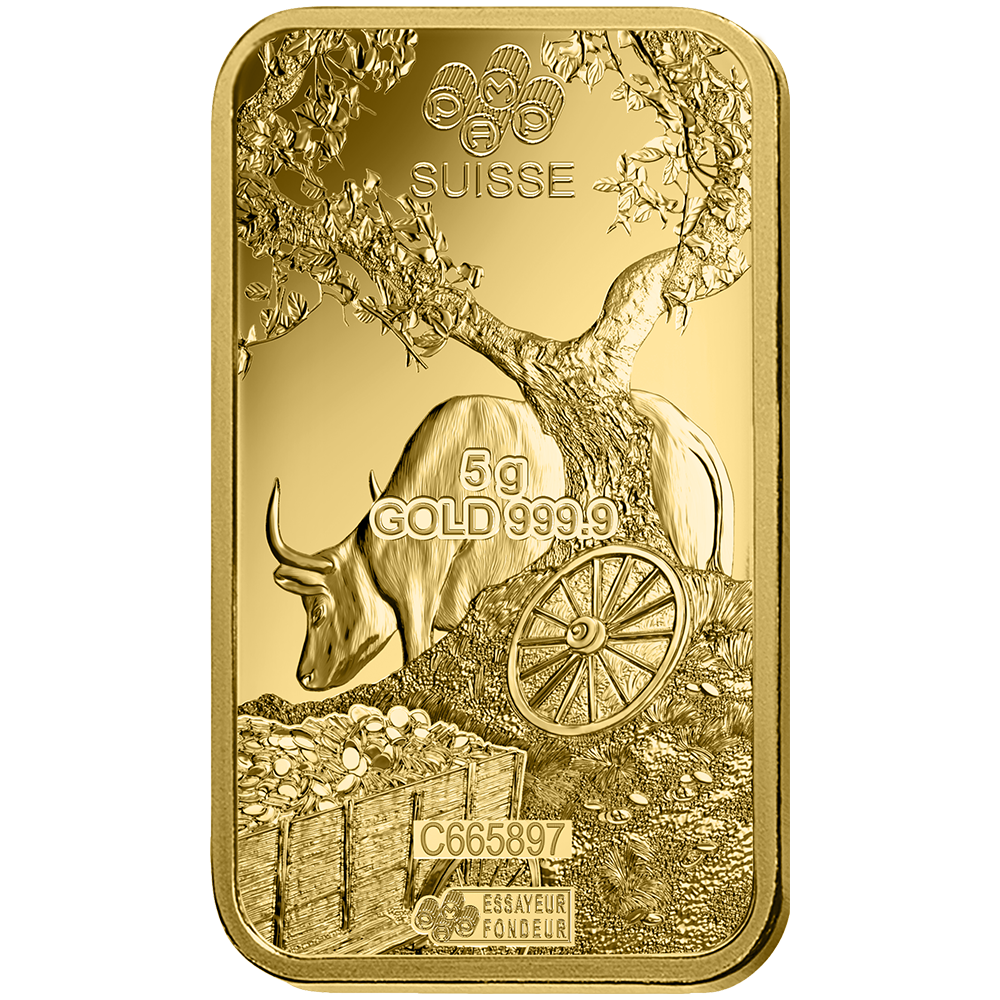 PAMP Jahr des Büffels 2021 Goldbarren 5 g
