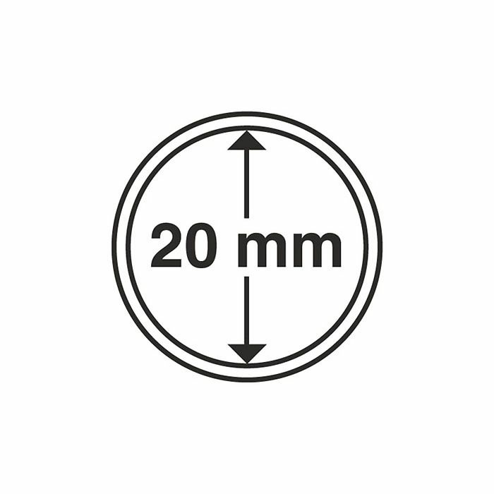 Plastová kapsle na mince s vnitřním průměrem 20 mm, balení 10 ks