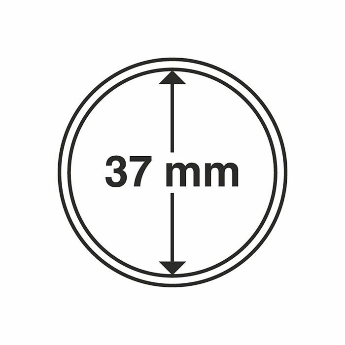 Plastová kapsle na mince s vnitřním průměrem 37 mm, balení 10 ks