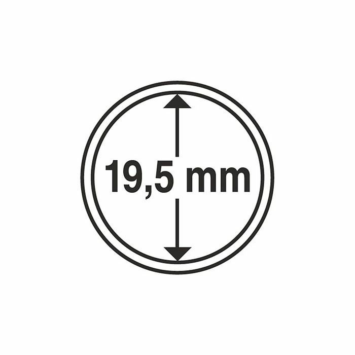 Plastová kapsle na mince s vnitřním průměrem 19,5 mm, balení 10 ks