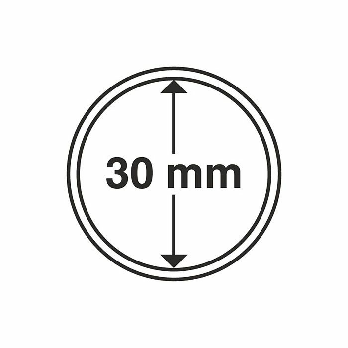 Plastic coin capsule with inner diameter 30 mm, pack of 10 pcs.