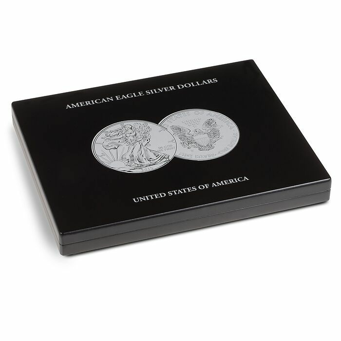 Mincovní kazeta VOLTERRA pro 20 ks  “American Eagle” 1 oz silver mince v kapslích Ø 41 mm
