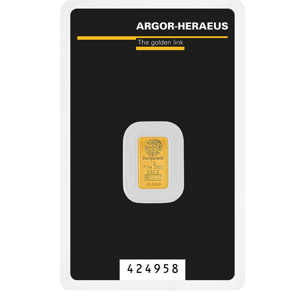 Argor Heraeus Investiční zlatý slitek 1g
