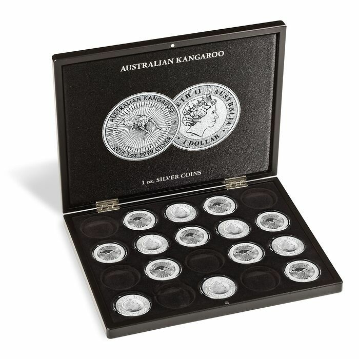 VOLTERRA coin cassette for 20 pcs “Australian Kangaroo” 1 oz silver coins in capsules Ø 41 mm