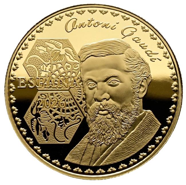 Sagrada Familia Gold Coin - The Year of Gaudí 27 g 2026