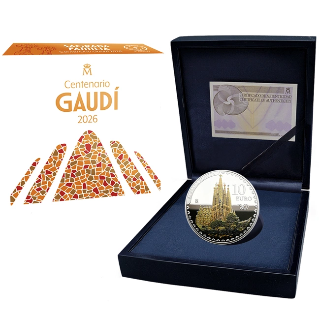 GAUDI YEAR - SAGRADA FAMILIA SILVER COIN