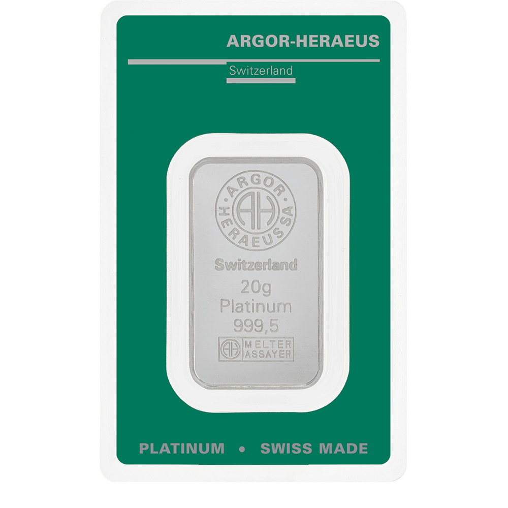 Argor Heraeus Investment Platinum Bar 20g