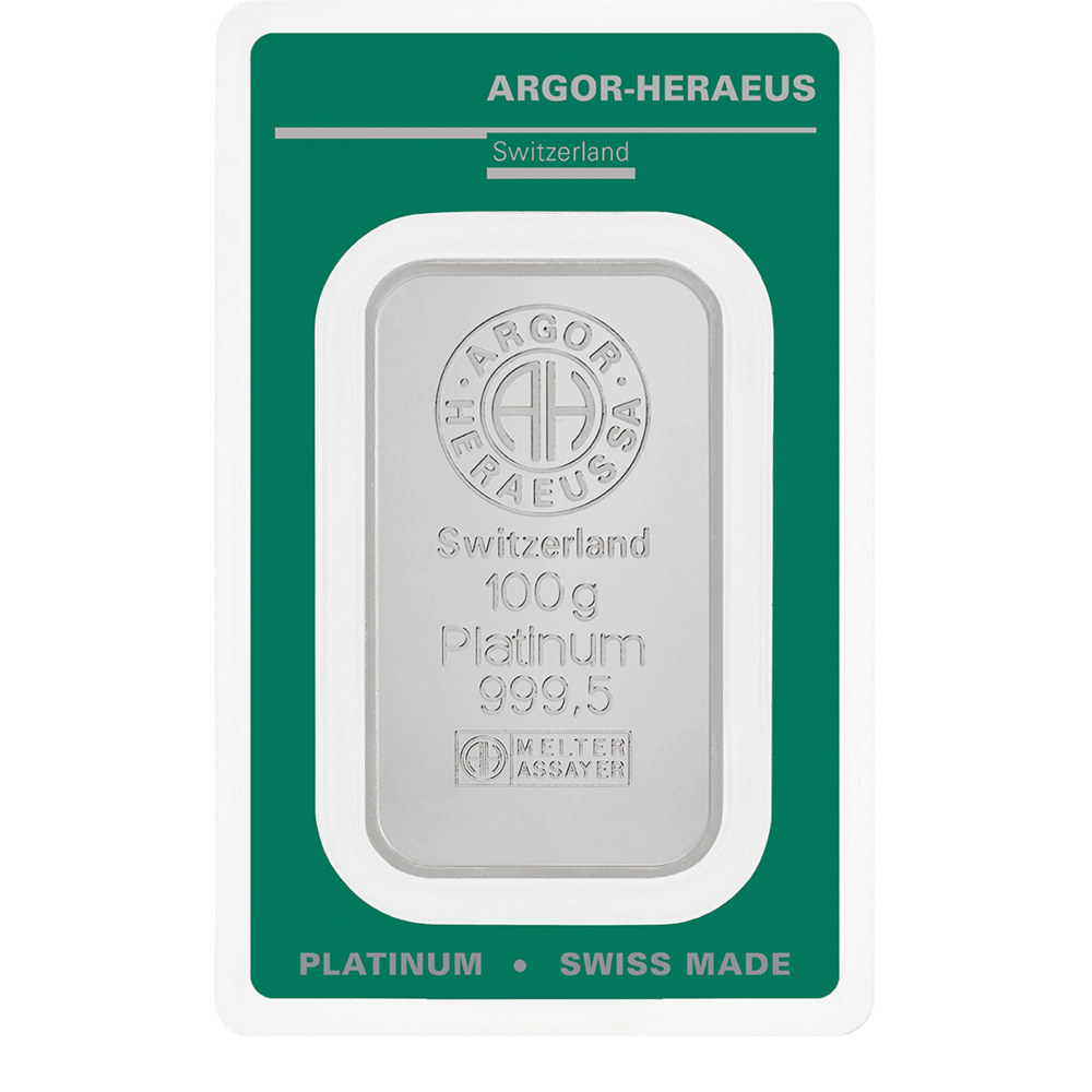 Argor Heraeus Investment Platinum Bar 100g