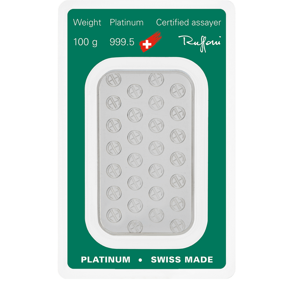 Argor Heraeus Investment Platinum Bar 100g