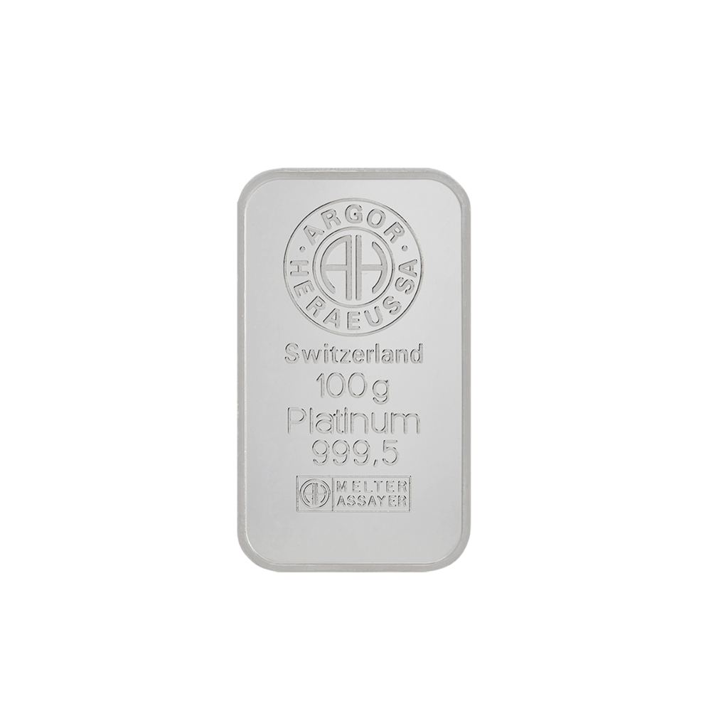 Argor Heraeus Investment Platinum Bar 100g