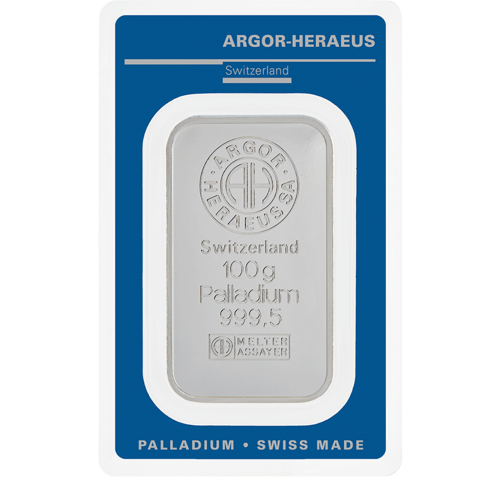 Argor Heraeus Investiční palladiový slitek 100g
