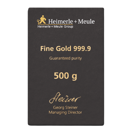 Heimerle + Meule  Investiční zlatý slitek 500g