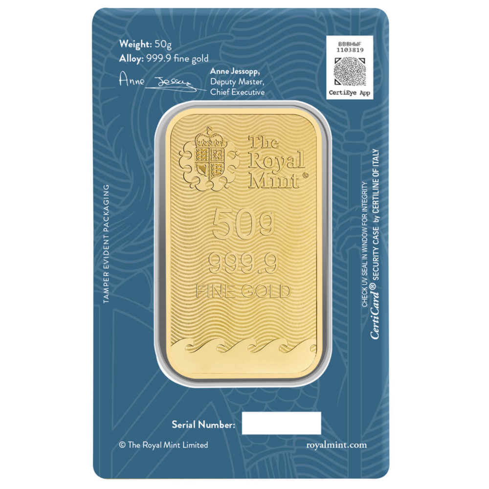 Britannia Investment Goldbarren 50 g