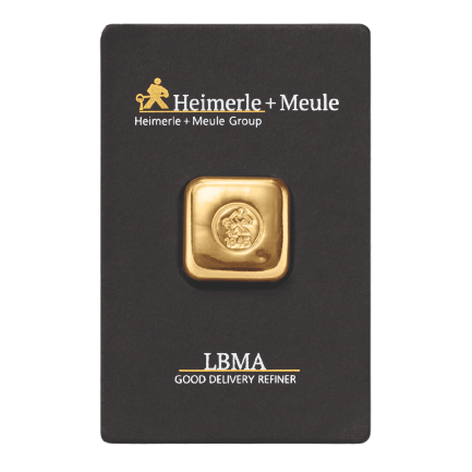 Heimerle + Meule Investiční zlatý slitek 50 g, litý