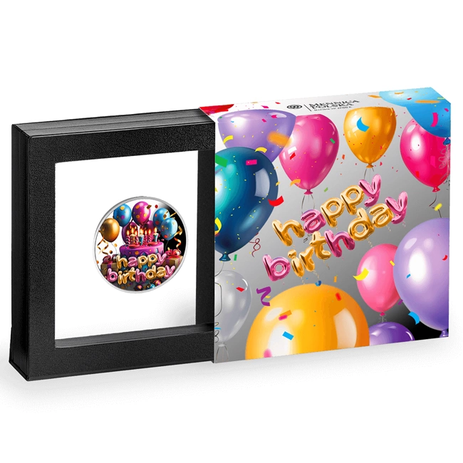 Silbermünze Happy Birthday 17,5 g Farbig 2025
