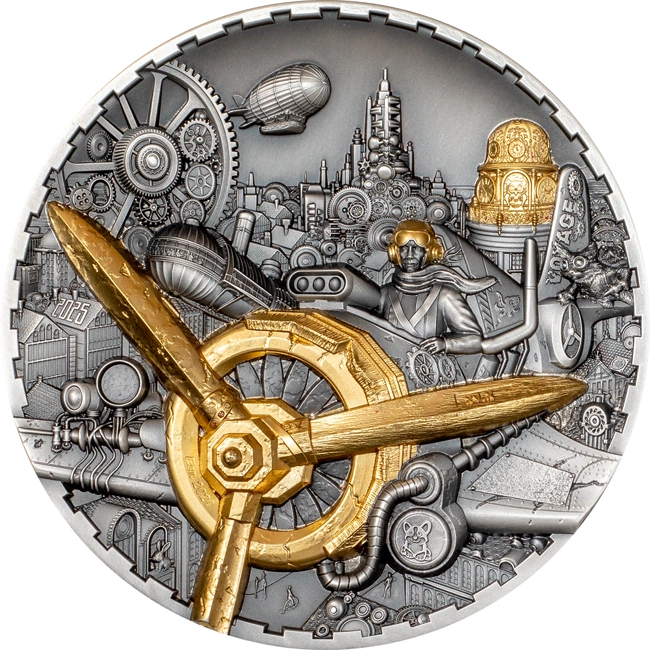 Aviation Steampunk 3 Oz Silver Coin 2025