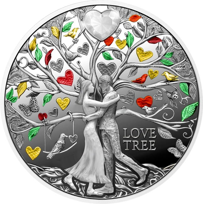 Stříbrná mince Love Tree 17,5 g Coloured 2025