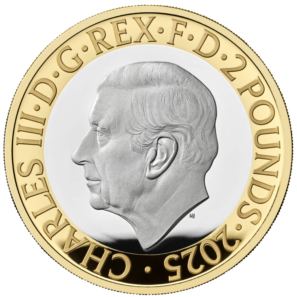 George Orwell 12 g 2025 Proof Silber vergoldete Münze