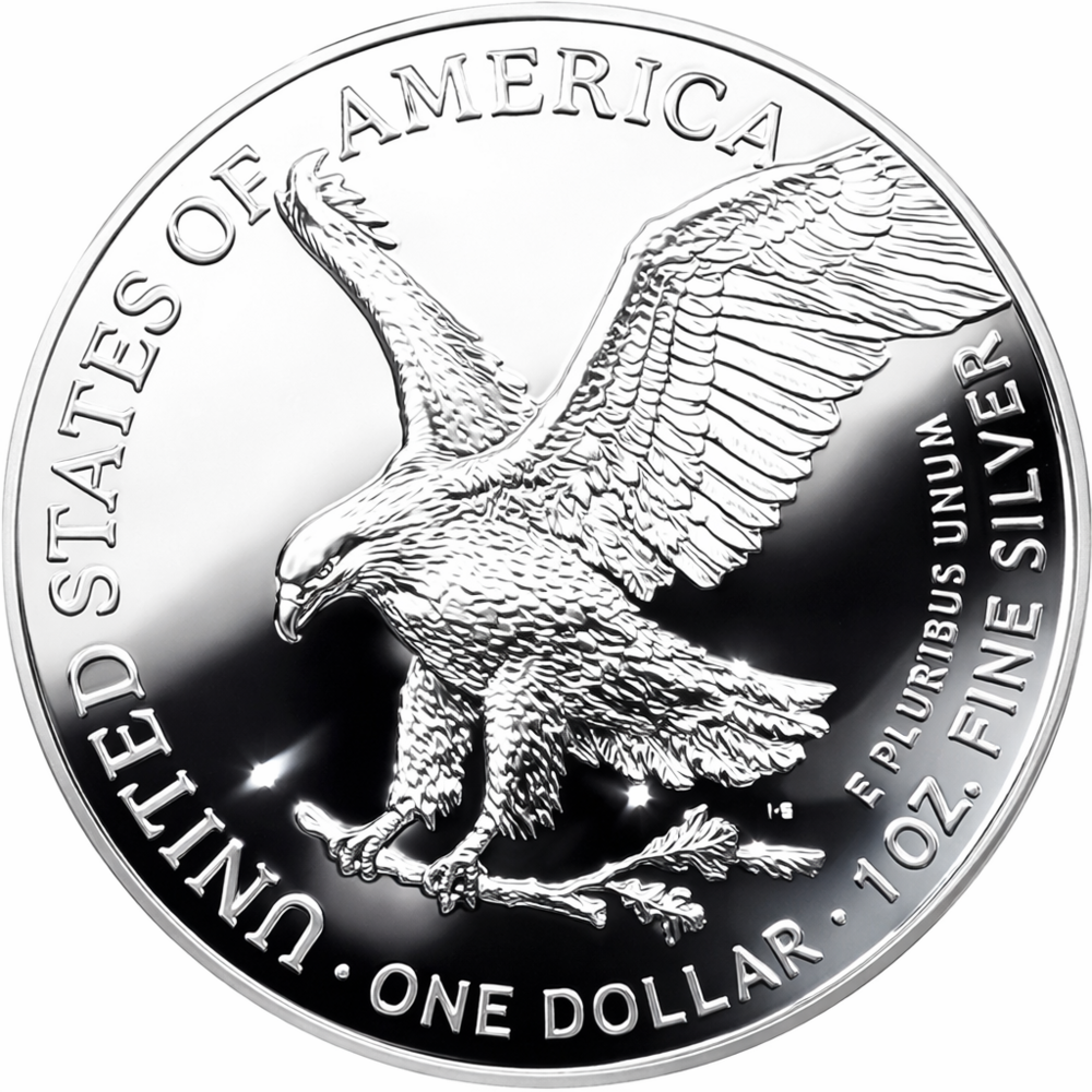 Stříbrná investiční mince American Eagle 1 Oz - SHINY + prémiová krabička