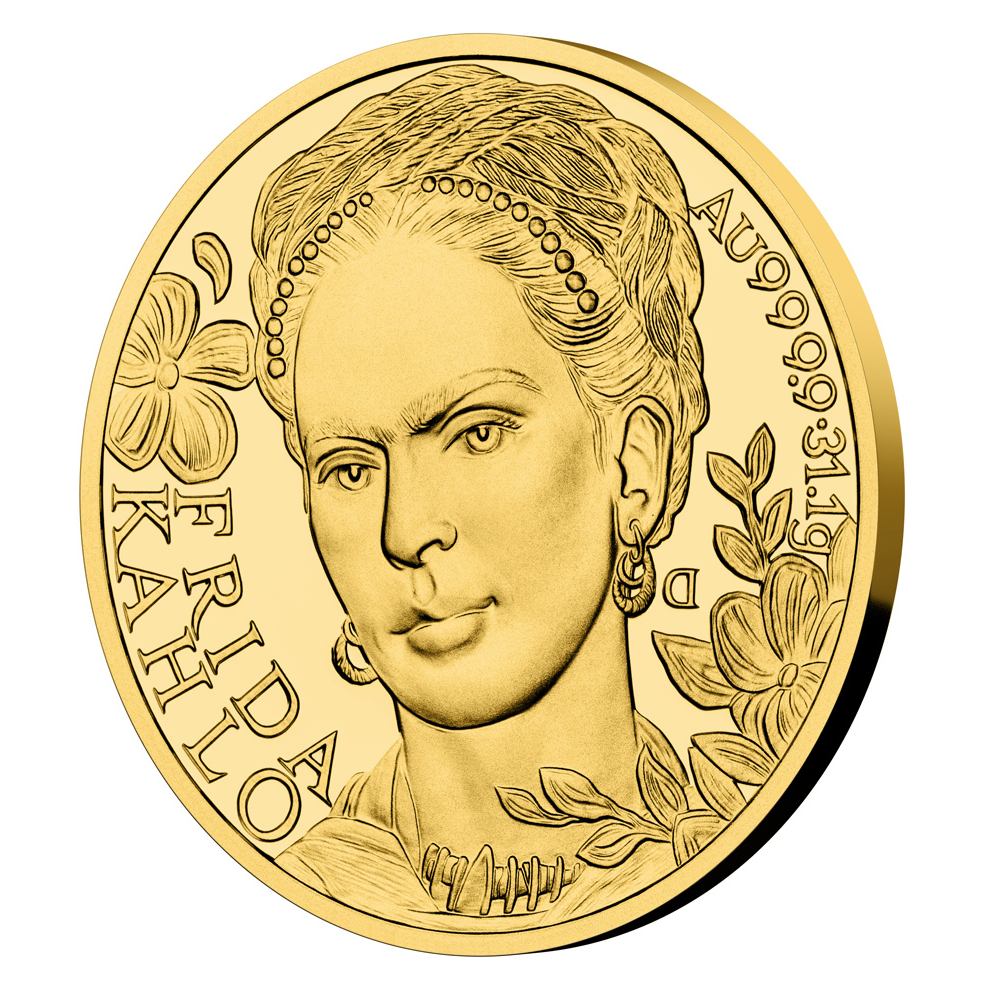 Gold Coin Femme fatale Frida Kahlo 1 Oz 2023 proof