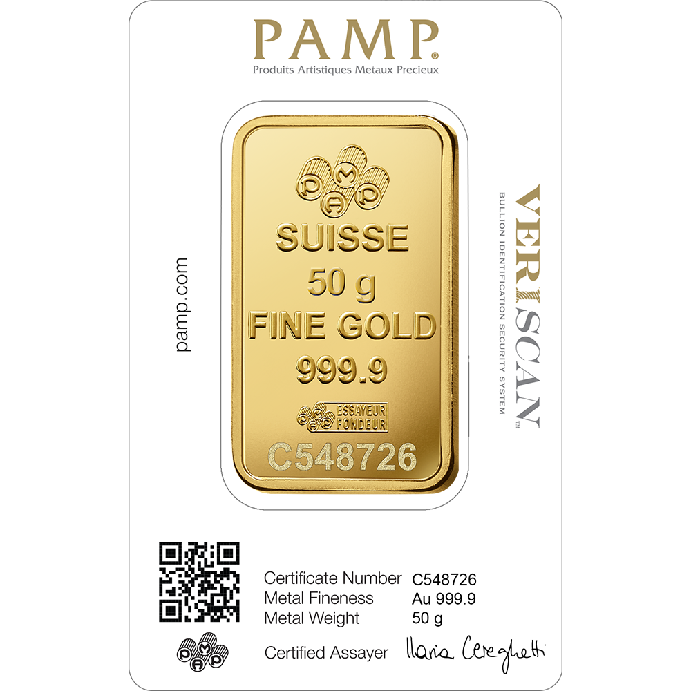 Pamp Fortuna Investiční zlatý slitek 50g