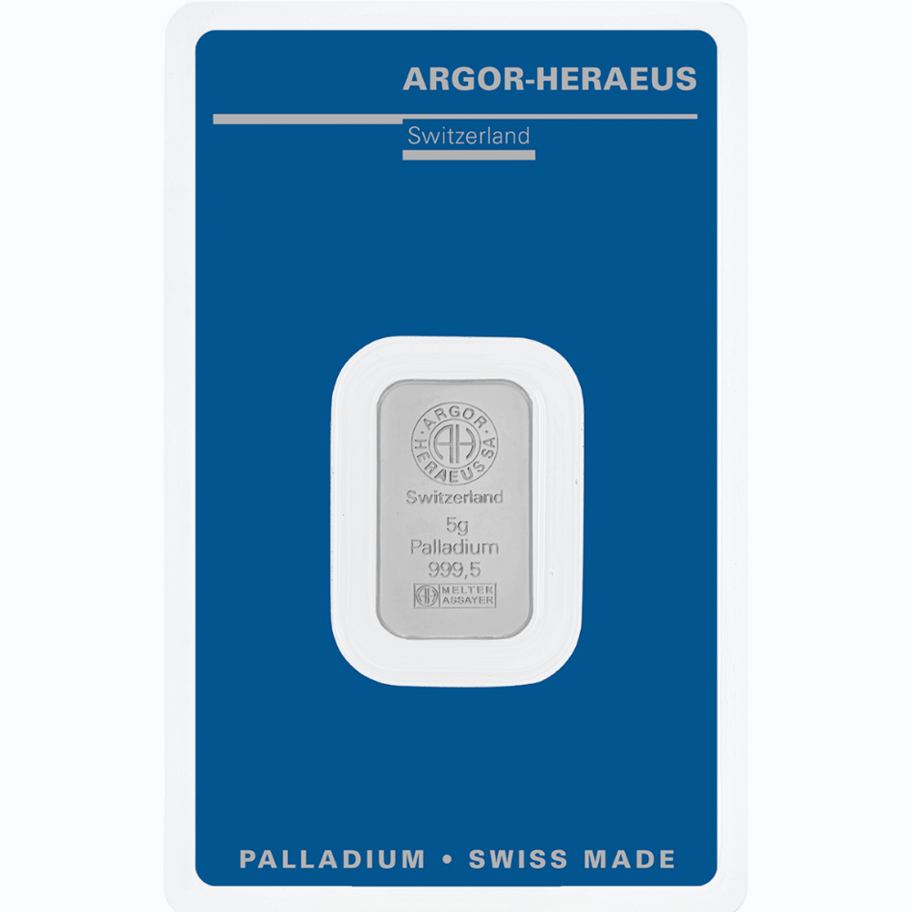 Argor Heraeus Investment Palladiumbarren 5 g